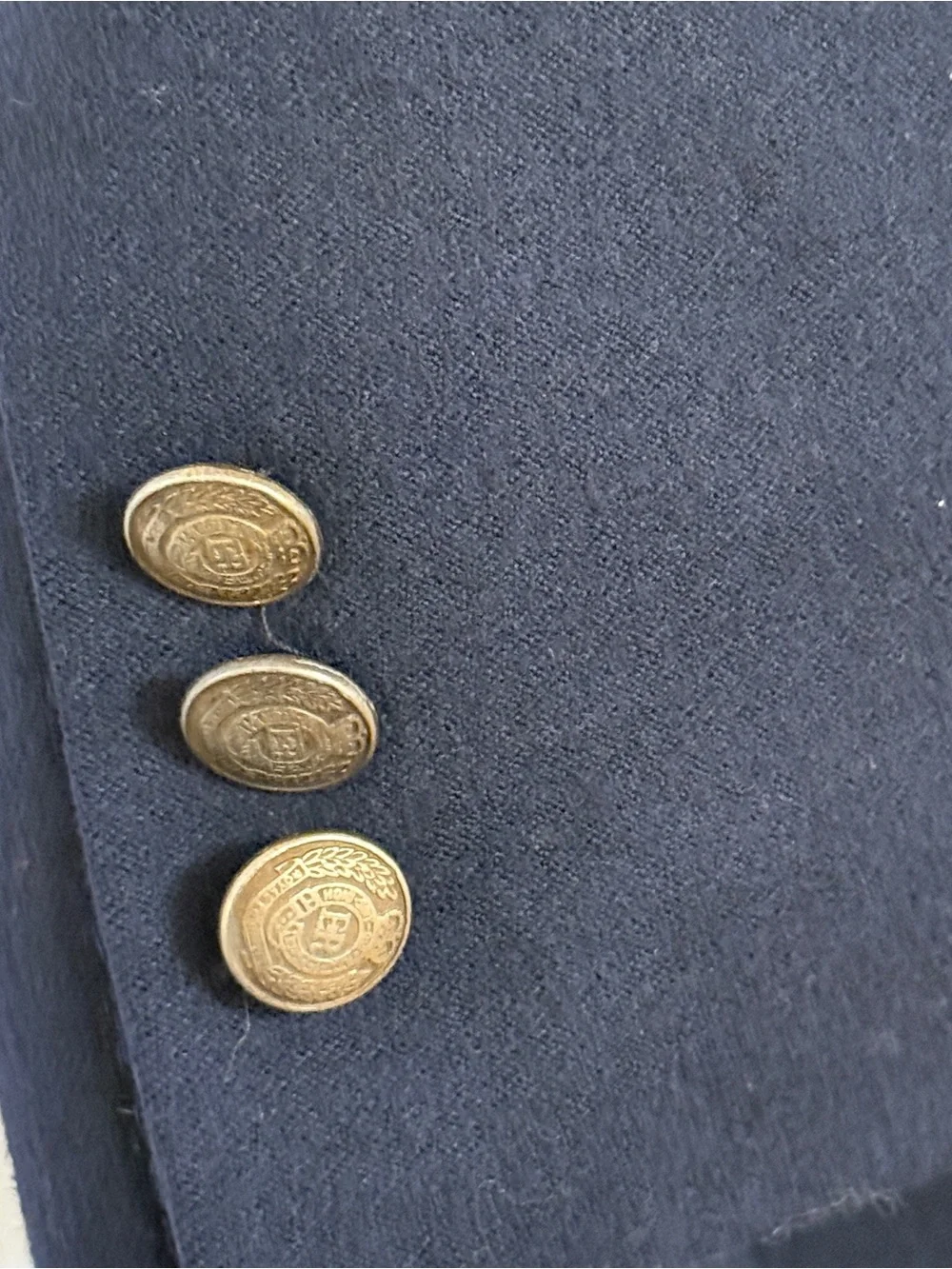 Jos A Bank 46XL Navy Blazer Lanerossi Cashmere Wool Gold Button Sport Coat